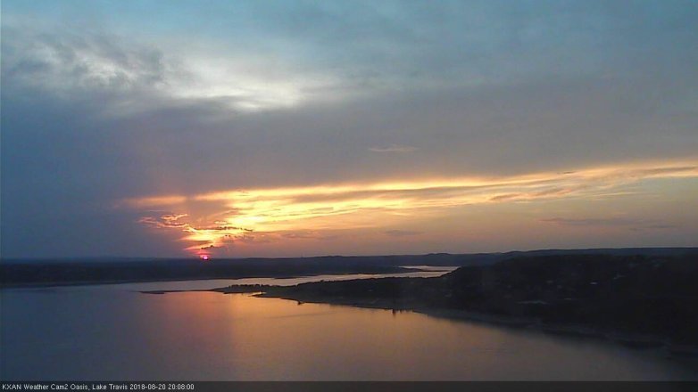 Lake Travis webcam, August 20, 2018 7:10 PM CT