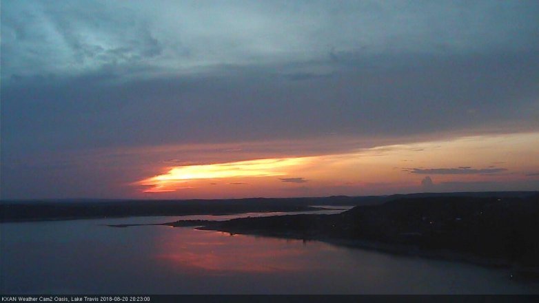 Lake Travis webcam, August 20, 2018 7:25 PM CT
