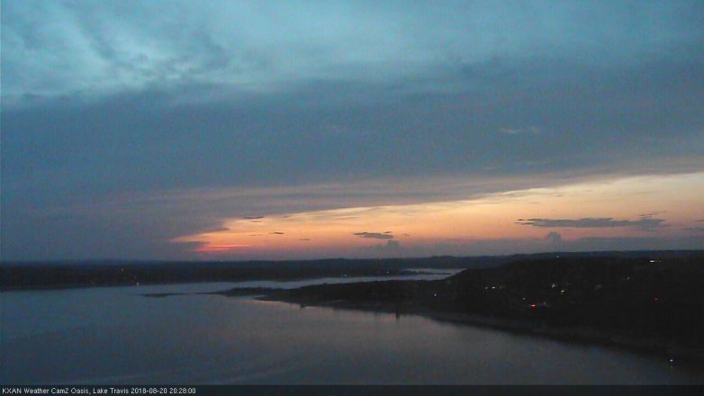 Lake Travis webcam, August 20, 2018 7:30 PM CT