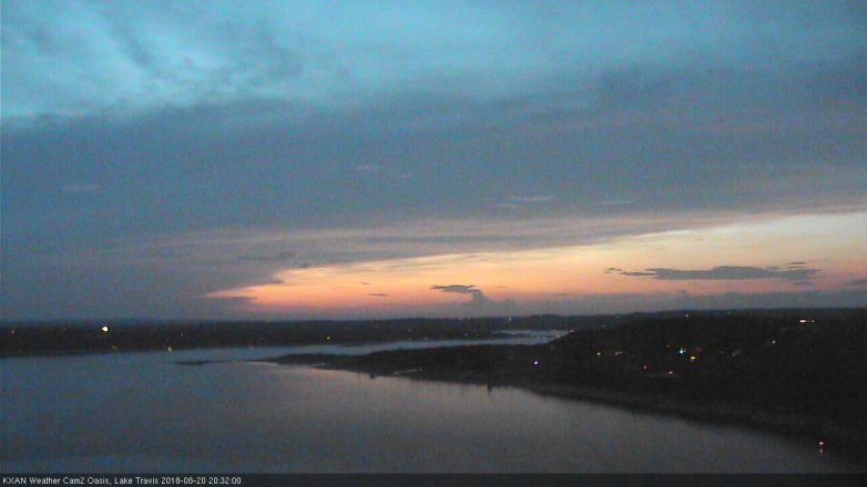 Lake Travis webcam, August 20, 2018 7:35 PM CT