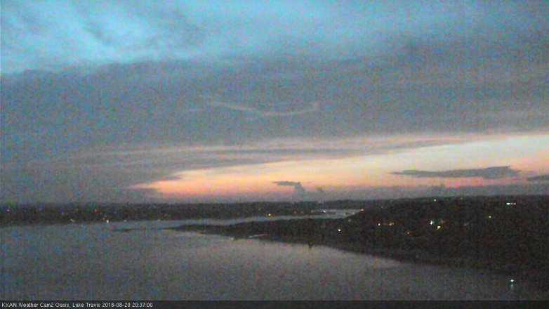 Lake Travis webcam, August 20, 2018 7:40 PM CT