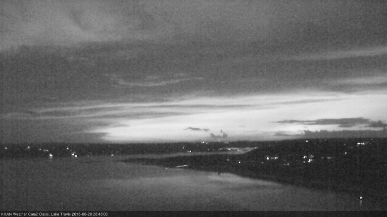 Lake Travis webcam, August 20, 2018 7:45 PM CT
