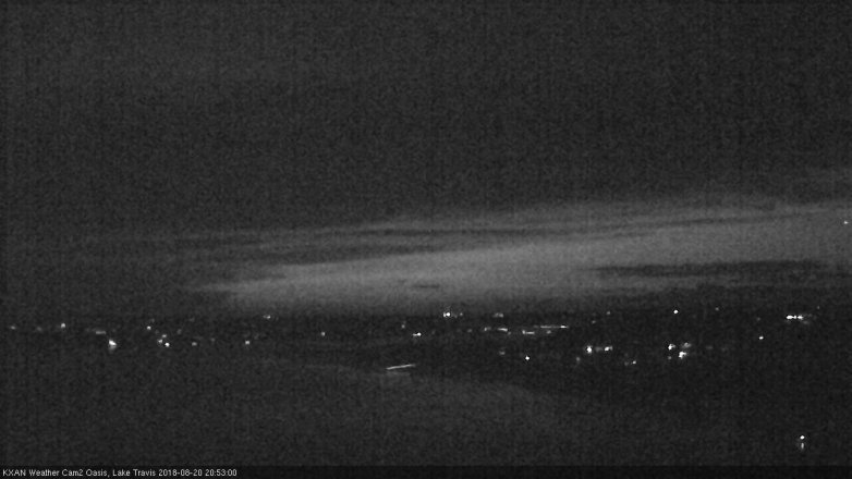 Lake Travis webcam, August 20, 2018 7:55 PM CT