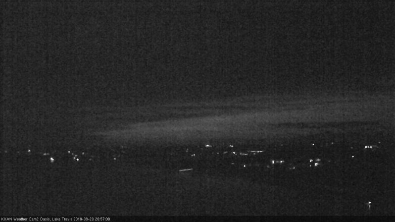 Lake Travis webcam, August 20, 2018 8:00 PM CT