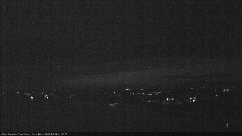 Lake Travis webcam, August 20, 2018 8:05 PM CT