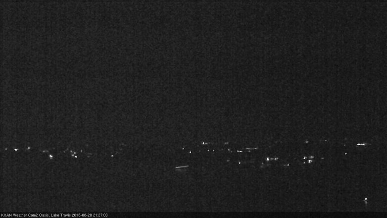 Lake Travis webcam, August 20, 2018 8:30 PM CT