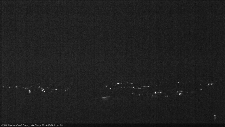 Lake Travis webcam, August 20, 2018 8:45 PM CT
