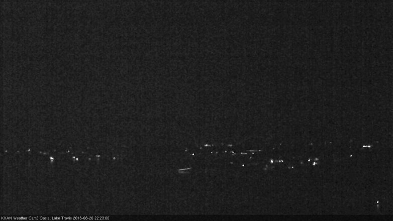 Lake Travis webcam, August 20, 2018 9:25 PM CT