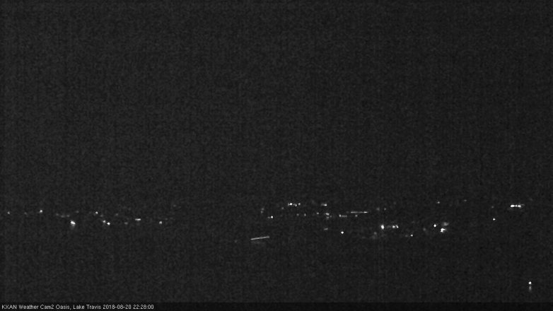 Lake Travis webcam, August 20, 2018 9:30 PM CT