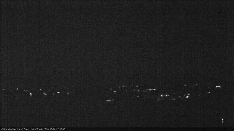 Lake Travis webcam, August 20, 2018 9:40 PM CT