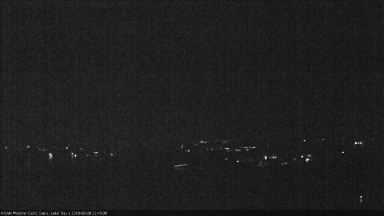 Lake Travis webcam, August 20, 2018 9:50 PM CT