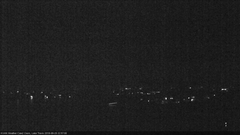 Lake Travis webcam, August 20, 2018 10:00 PM CT