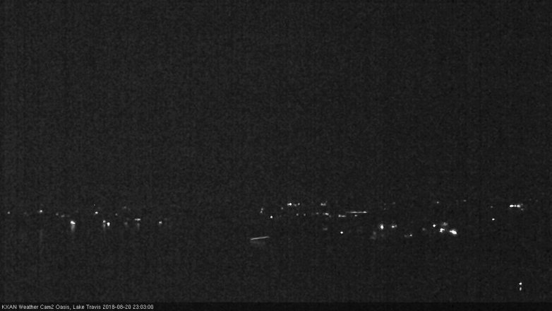 Lake Travis webcam, August 20, 2018 10:05 PM CT