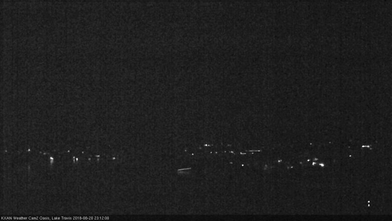 Lake Travis webcam, August 20, 2018 10:15 PM CT
