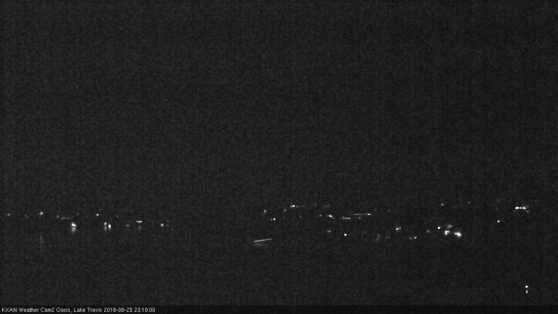 Lake Travis webcam, August 20, 2018 10:20 PM CT