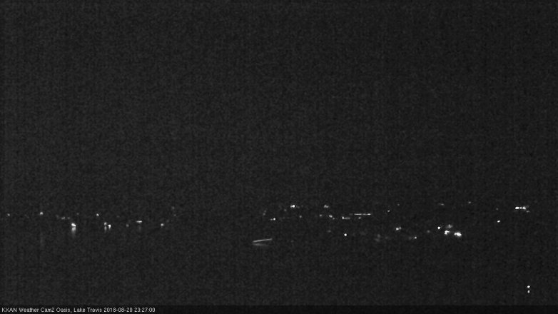 Lake Travis webcam, August 20, 2018 10:30 PM CT