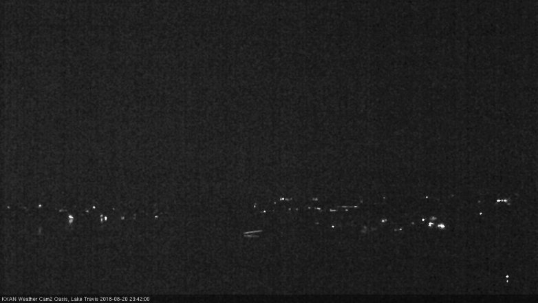 Lake Travis webcam, August 20, 2018 10:45 PM CT