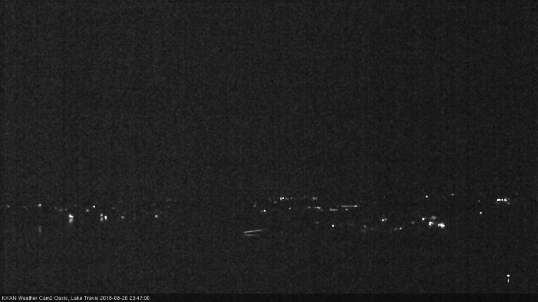 Lake Travis webcam, August 20, 2018 10:50 PM CT