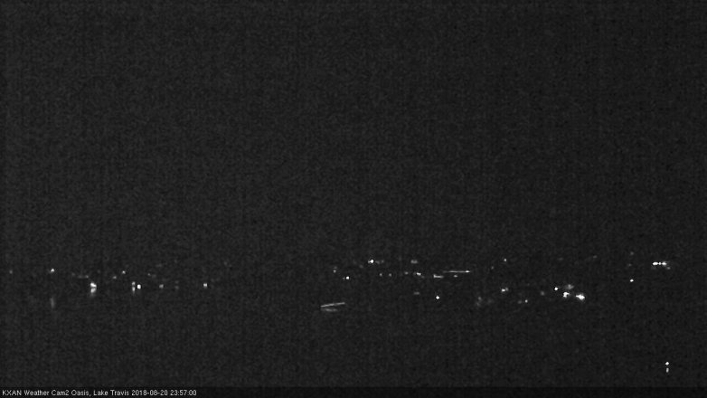 Lake Travis webcam, August 20, 2018 11:00 PM CT