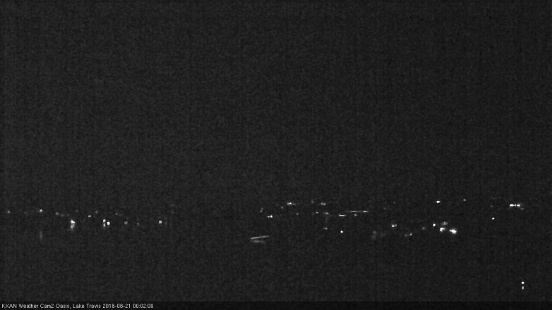 Lake Travis webcam, August 20, 2018 11:05 PM CT