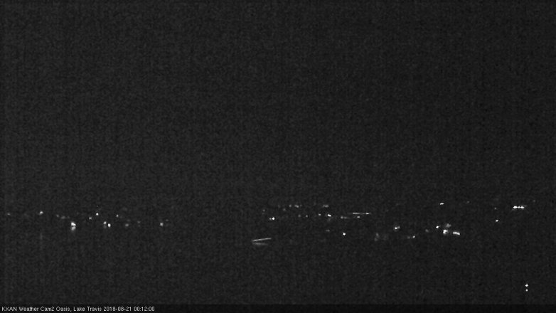 Lake Travis webcam, August 20, 2018 11:15 PM CT