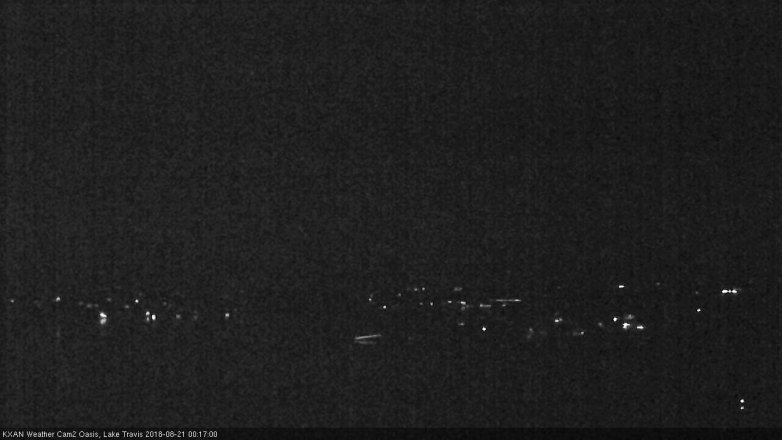 Lake Travis webcam, August 20, 2018 11:20 PM CT