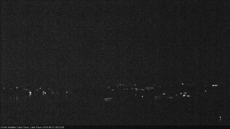 Lake Travis webcam, August 20, 2018 11:25 PM CT