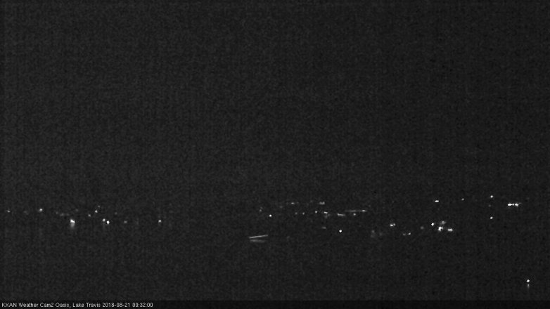 Lake Travis webcam, August 20, 2018 11:35 PM CT