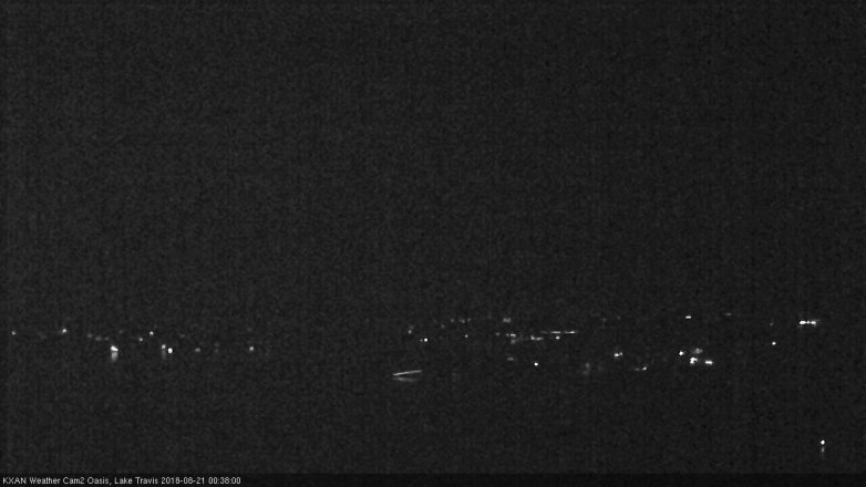 Lake Travis webcam, August 20, 2018 11:40 PM CT