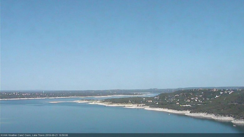 Lake Travis webcam, August 21, 2018 10:00 AM CT