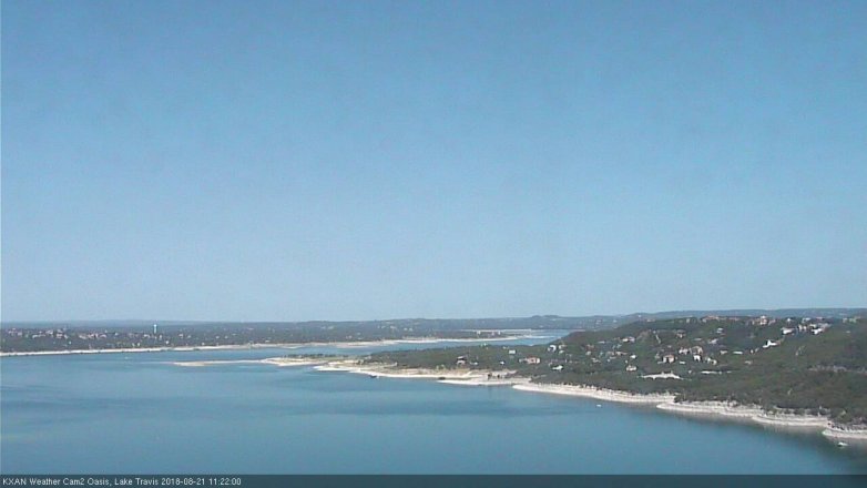 Lake Travis webcam, August 21, 2018 10:25 AM CT