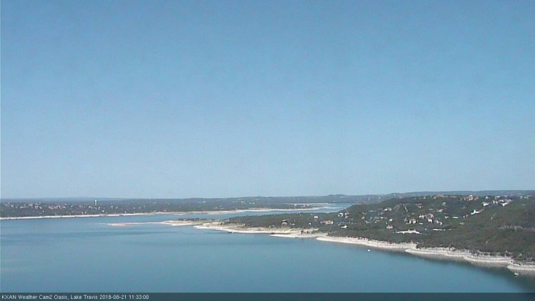 Lake Travis webcam, August 21, 2018 10:35 AM CT