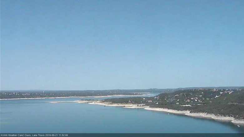 Lake Travis webcam, August 21, 2018 10:55 AM CT