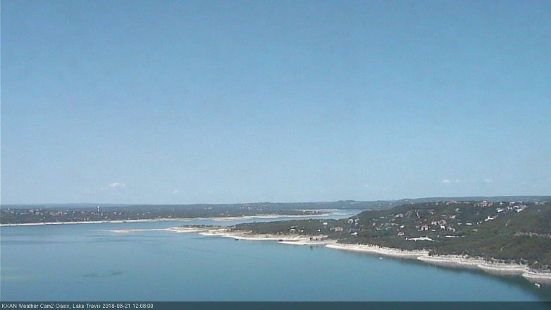Lake Travis webcam, August 21, 2018 11:10 AM CT