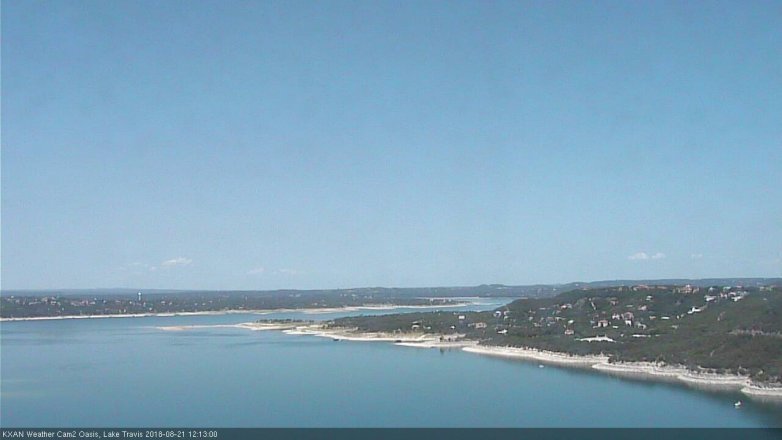 Lake Travis webcam, August 21, 2018 11:15 AM CT