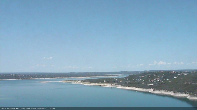 Lake Travis webcam, August 21, 2018 11:35 AM CT