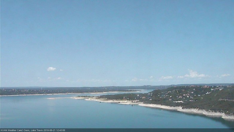 Lake Travis webcam, August 21, 2018 11:45 AM CT