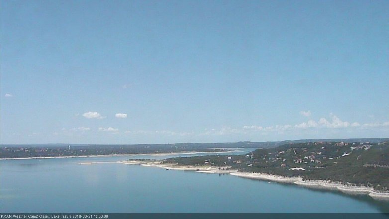 Lake Travis webcam, August 21, 2018 11:55 AM CT
