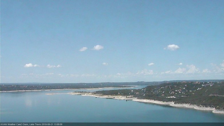 Lake Travis webcam, August 21, 2018 12:10 PM CT