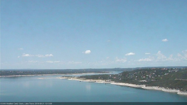 Lake Travis webcam, August 21, 2018 12:15 PM CT
