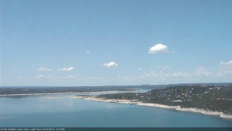 Lake Travis webcam, August 21, 2018 12:20 PM CT