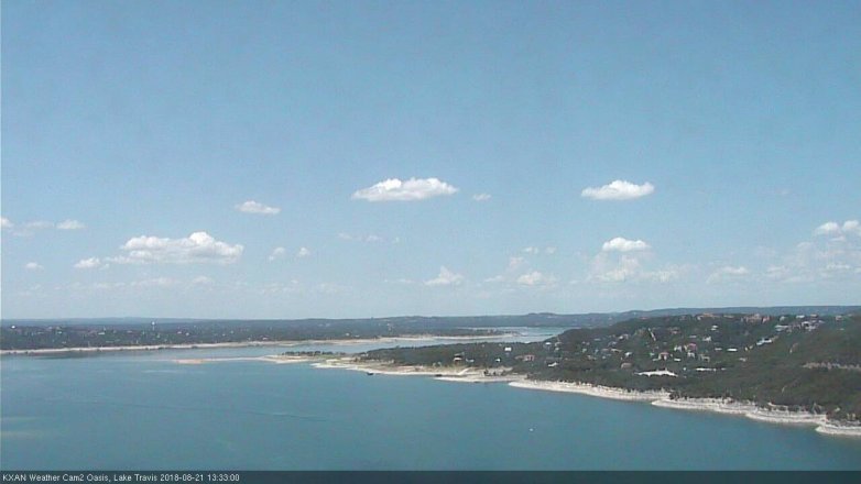 Lake Travis webcam, August 21, 2018 12:35 PM CT