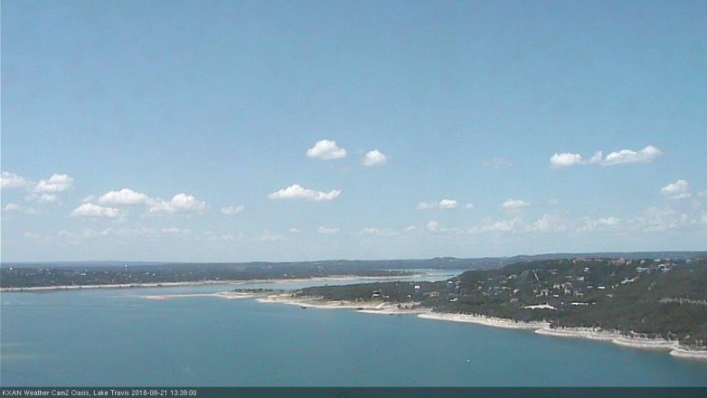 Lake Travis webcam, August 21, 2018 12:40 PM CT
