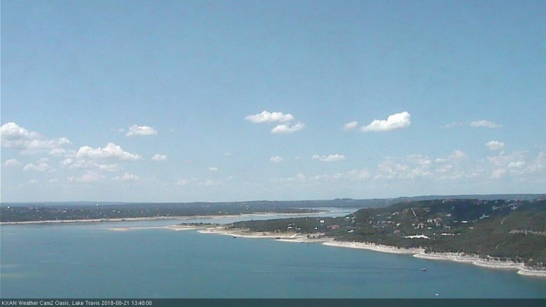 Lake Travis webcam, August 21, 2018 12:50 PM CT