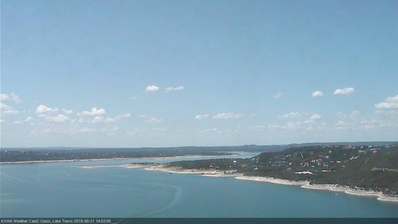 Lake Travis webcam, August 21, 2018 1:05 PM CT