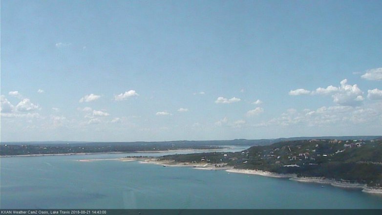 Lake Travis webcam, August 21, 2018 1:45 PM CT