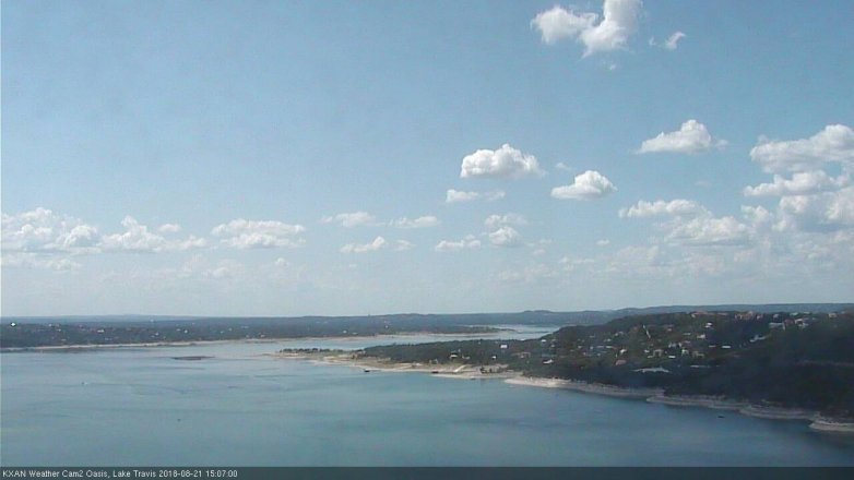 Lake Travis webcam, August 21, 2018 2:10 PM CT