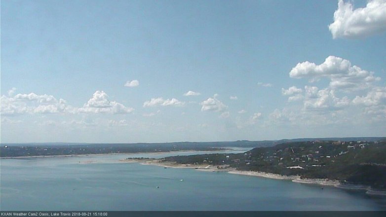 Lake Travis webcam, August 21, 2018 2:20 PM CT