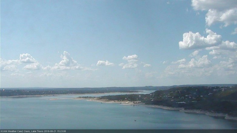 Lake Travis webcam, August 21, 2018 2:25 PM CT
