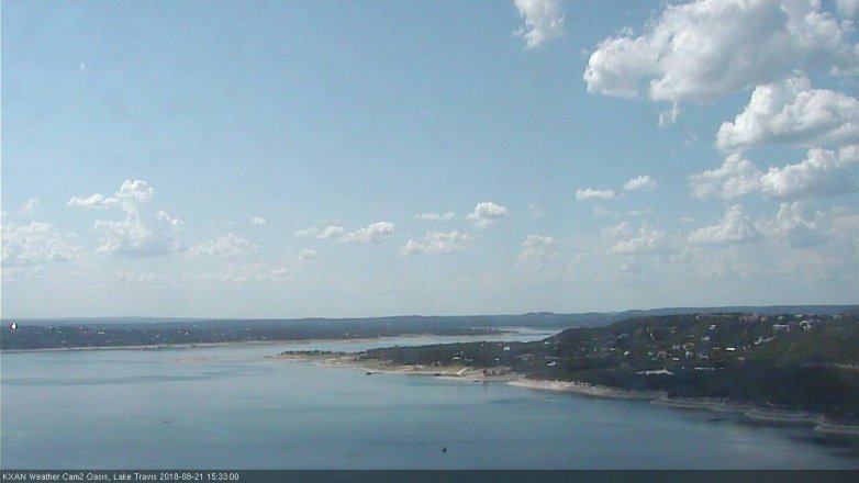 Lake Travis webcam, August 21, 2018 2:35 PM CT
